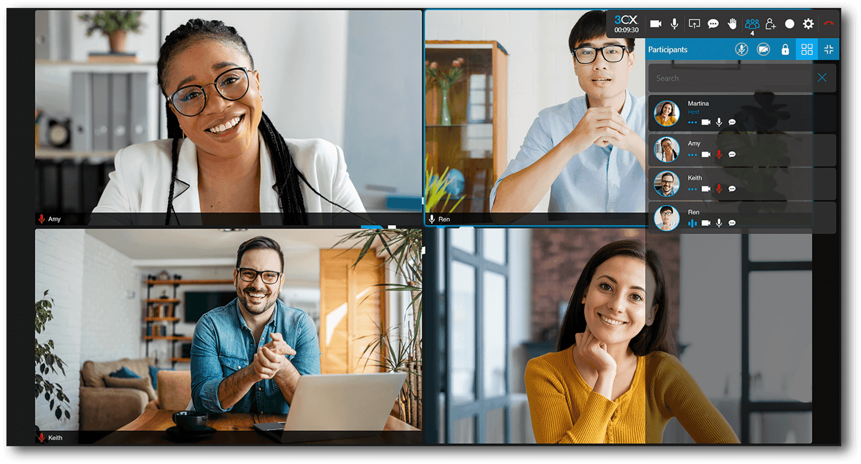 3CX video conferencing workspace